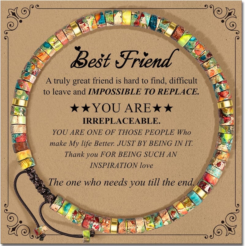 ZOKCC Inspirational Gifts Bracelets for Women: Christmas Day Gifts for Women Friends Sister Mom - Healing Natural Stone Beads Bracelets Thinking of you Get Well Soon Gift for Women - Image 1